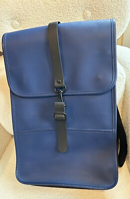 #ad Waterproof backpack Navy blue. Quality Canvas