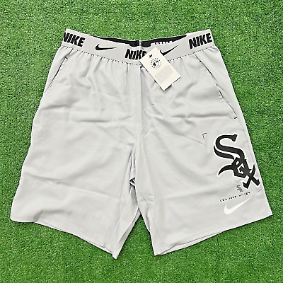 #ad Nike Chicago White Sox Express Dri Fit Shorts Mens Medium MLB NMMA 00IX RX 02Z