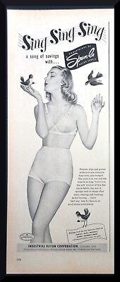 #ad 1950 Spun lo Panties Vintage PRINT AD Original Sing Sing Sing a song of savings