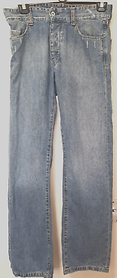 #ad Firetrap Blackseal Straight Fit Mens Blue 100% Cotton Denim Jeans W 32 L 34quot;
