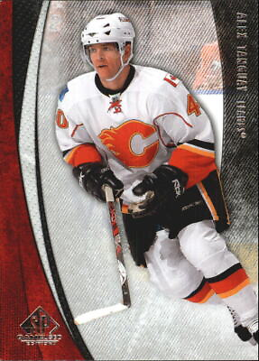 #ad 2010 11 SP Game Used Calgary Flames Hockey Card #14 Alex Tanguay