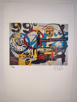 #ad COA Jean Michel Basquiat Print Poster Wall Art Signed Numbered Pop Art