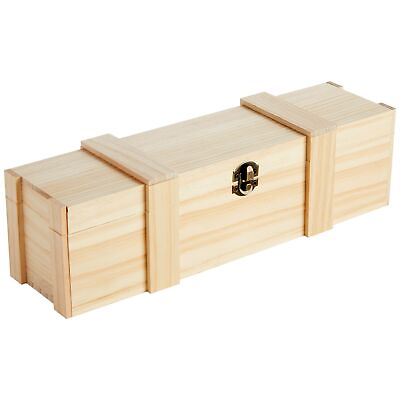 #ad Wooden Wine Box Wine Storage Gift Case with Clasp Box for Housewarming Wedding