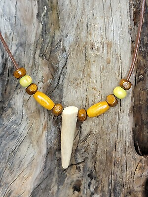 #ad Real Deer Antler Tine Pendant Custom Necklace Stag Horn Outdoors Rustic CM02