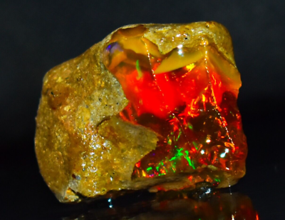 #ad 36.00 Natural Opal Rough AAA Quality Ethiopian Welo Fire Opal Raw Gemstone