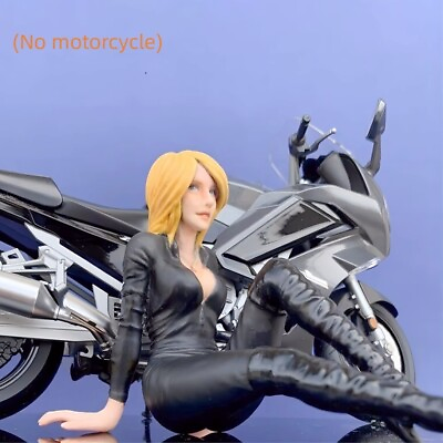 #ad 1 12 resin figures model Beautiful Motorcycle Girl No Motorcycle Unpainted