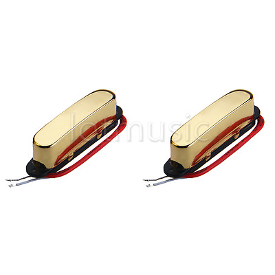 #ad 2 Pcs Single Coil Gold Electric Guitar Neck Pickups For Fender Telecaster Parts