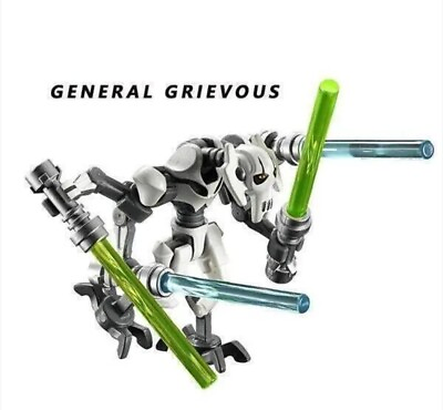 #ad General Grievous Minifigure With Lightsabers
