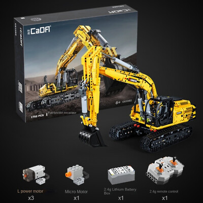 #ad Remote Control Excavator Truck Building Blocks Set Kids Toys Gift Model Cars