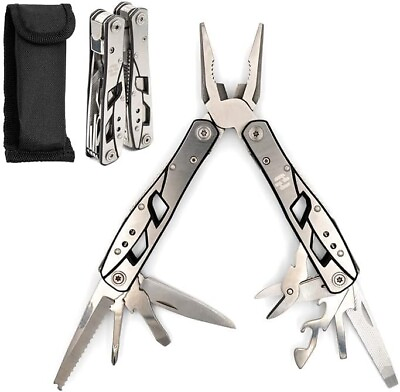 #ad 12 in 1 Stainless Steel Multitool Multi Tool Kit Screwdriver Knife Plier Cutter