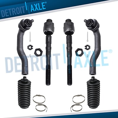 #ad 6pc Front Inner amp; Outer Tie Rod Boot Kit for 2007 2014 Ford Edge Lincoln MKX