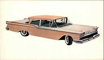 #ad 1959 Ford Custom 300 Tudor Sedan Classic Car Ad Advertising Vintage Postcard