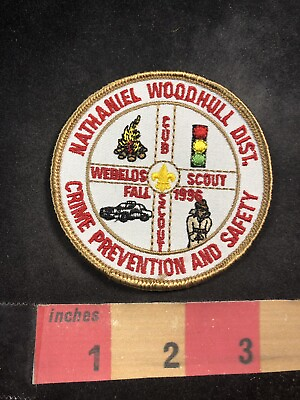 #ad NATHANIEL WOODHILL DISTRICT CRIME PREVENTION amp; SAFETY Boy Scouts Patch BSA 092C