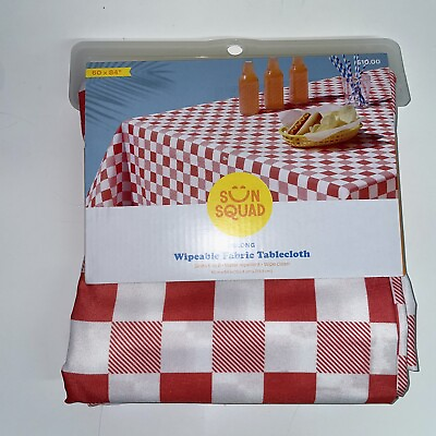 #ad Picnic Style Checkered Tablecloth 60x84 Kitchen amp; Dining Cloth Red White 1 Pack
