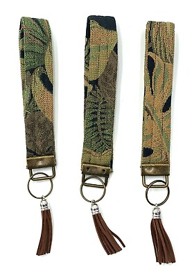 #ad Single Camo Jungle Fashion Keychain Wristlet Strap for Keys Handmade Durable