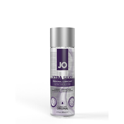 #ad JO Xtra Silky Ultra Thin Silicone Personal Lubricant 2oz Silicone Based Lube