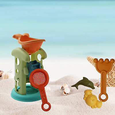 #ad 5pcs set Sand Toys No Burrs Hands on Ability Baby Beach Toys with Hourglass