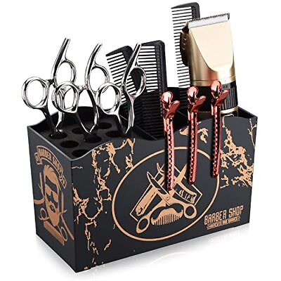 #ad Barber Scissors Holder Box Barber Professional Salon Hairdressing Scissors Rack
