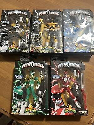#ad Hasbro Power Rangers legacy collection GreenRedBlue Black and zeo gold