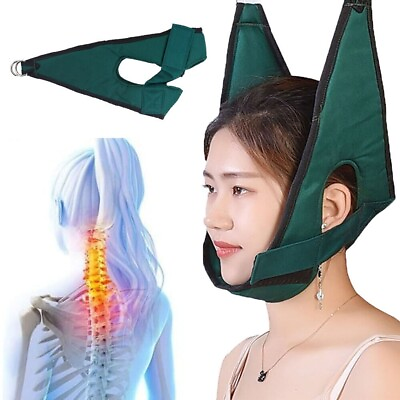 #ad Adjustable Relaxation Cervical Traction Belt Head Neck Shoulder Pain Relief USA