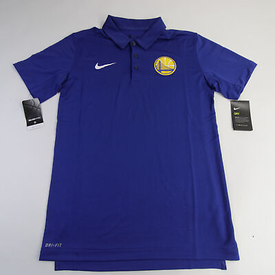 #ad Golden State Warriors Nike Dri Fit Polo Men#x27;s Blue New