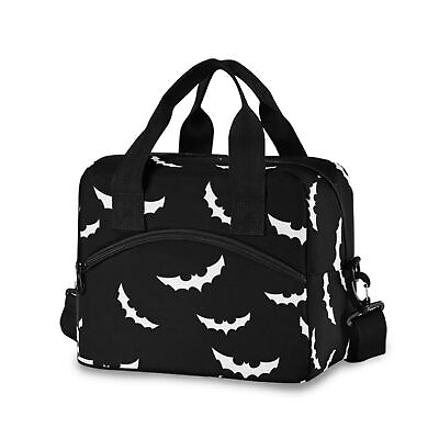 #ad Bats Halloween Insulated Lunch Bag Reusable Lunch Tote Bag Cooler Bag For Women