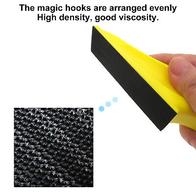 #ad Sanding Block Rubber Handle Polished Hook Loop Sanding Block Easy to Use