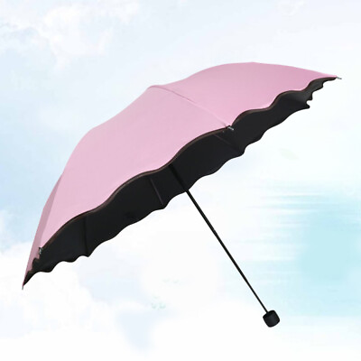 #ad 8 Ribs Lotus Leaf Brim Umbrella Water for Girl Cases Vinyl Umbrellas