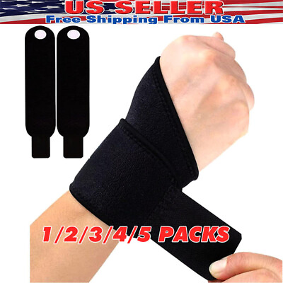 #ad Wrist Brace Sports Band Wrap Adjustable Support Gym Strap Carpal Tunnel Bandage