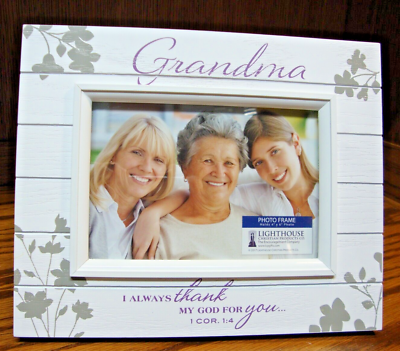 #ad PHOTO FRAME 2017 Light House Christian Products GRANDMA White for 4quot;x6quot; Pic T15