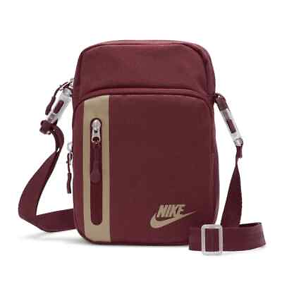 #ad Nike Elemental Premium Cross body Shoulder Bag Maroon Gold 4L DN2557 681 New