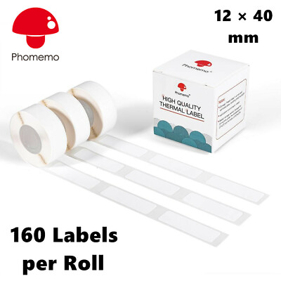 #ad Phomemo 3 Rolls Circle White Square 12 x 40 mm Self Adhesive Thermal Labels