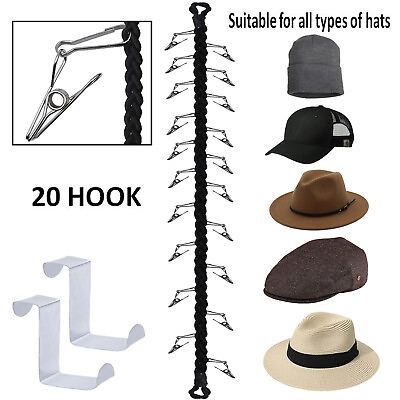#ad Cap Rack hold up to 20 Baseball Cap Organizer Cap Holder Hat Storage hat Hanger