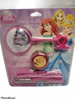 #ad Disney Princess Lock Mirror and Bell Bike Accessory Pack Girls Ages 4