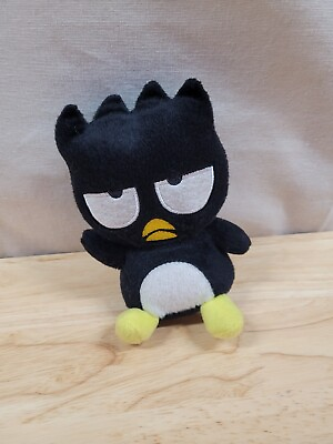 #ad Sanrio Badtz Maru Plush Penguin Bird Black White Stuffed Doll Japan Toy 2010