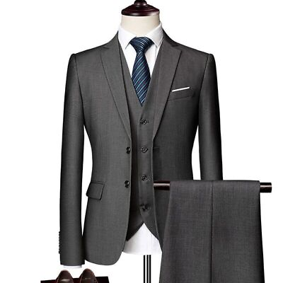 #ad Fashion Mens Suit JacketVestPants Three piece Three piece Business Party Suits