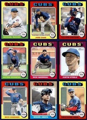 #ad 2024 Topps Heritage Complete Team Set Chicago Cubs Base Only