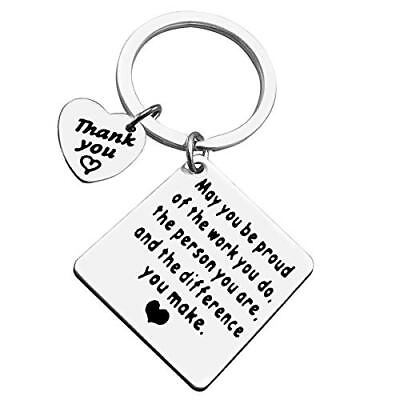 #ad Thank You Gift Make a Difference Keychain Appreciation Gift for Volunteer Nur...