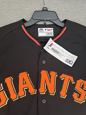 #ad MLB San Francisco Giants Majestic Authentic Jersey Sz 40 Cool Base Stitched