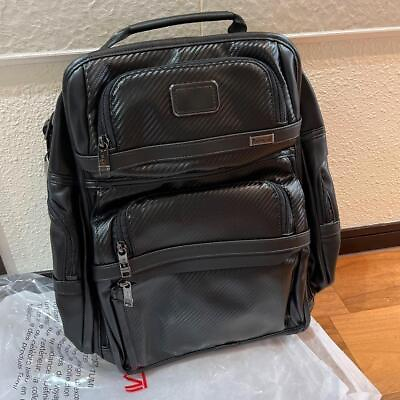 #ad Tumi Alpha 3 Backpack Shoulder Bag Carbon Leather Black New Outlet