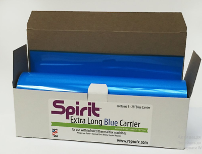 #ad SPIRIT Tattoo Repro FX 28quot; Blue XL Carrier Classic Thermal Roll Price Per 1 Roll