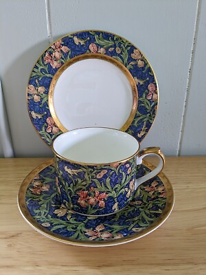 #ad William Morris quot;IRISquot; Coffee Tea Cup Saucer amp; Cake Plate Set NIKKO Vamp;A 2100