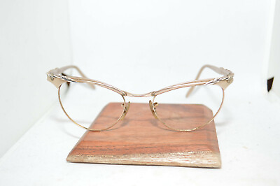 #ad Vintage M C Cateye Eyeglass Sunglass Frame 48 20 4 1 4 5 1 2quot; 1 10 12K GF