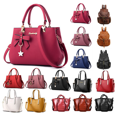 Women PU Leather Handbag Shoulder Bag Crossbody Satchel Messenger Purse Tote $24.70