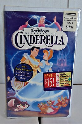 #ad WALT DISNEY#x27;S quot;CINDERELLAquot; 1995 FULLY RETORED MASTERPIECE COLLECTION SEALED
