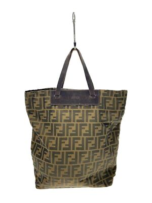 #ad FENDI Handbag Zucca Foldable Canvas Brown Total Pattern 15610 1 009 Used