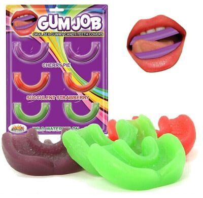 #ad Gum Job 6pc Candy Teeth Protector Covers Oral Lube Fruit Flavor Enhancers Unisex