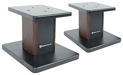 #ad Rockville 8” Dark Wood Studio Monitor Speaker Stands For JBL 708P Monitors
