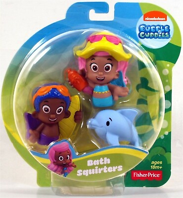 Fisher Price Nickelodeon Bubble Guppies MOLLY GOBY and BUDDY Bath Squirters NEW $29.99