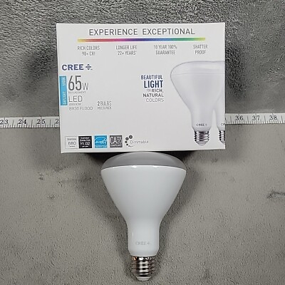 #ad 1 BULB NEW Cree 65W Equivalent Daylight 5000K BR30 Dimmable LED Light Bulb